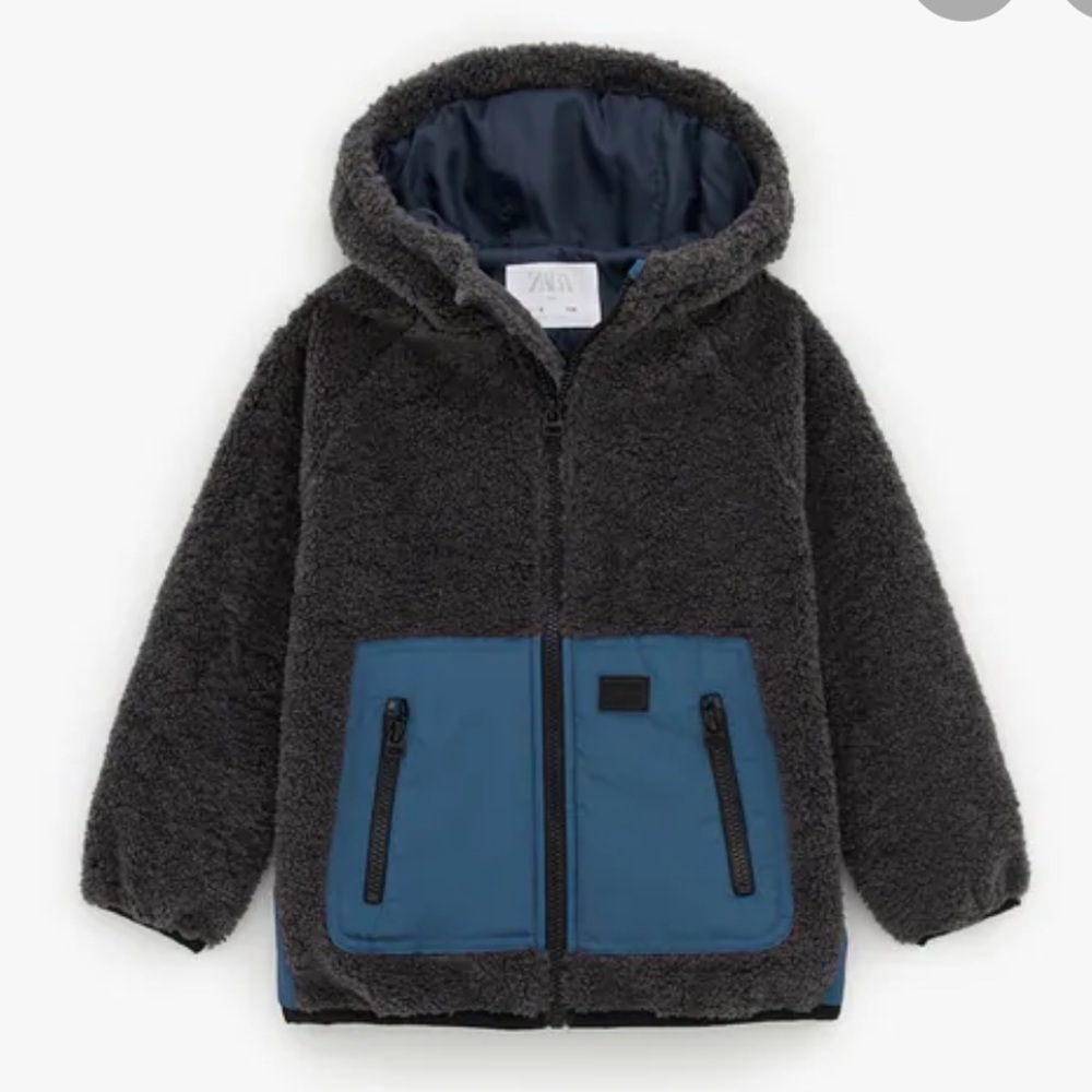 CONTRASTING FLEECE JACKET 9yrs‎ old